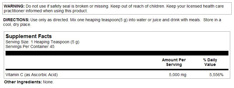Vitamin C Powder 5,000mg 8oz by Solaray