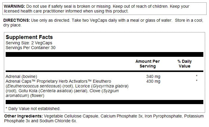Adrenal Caps 60VegCaps by Solaray