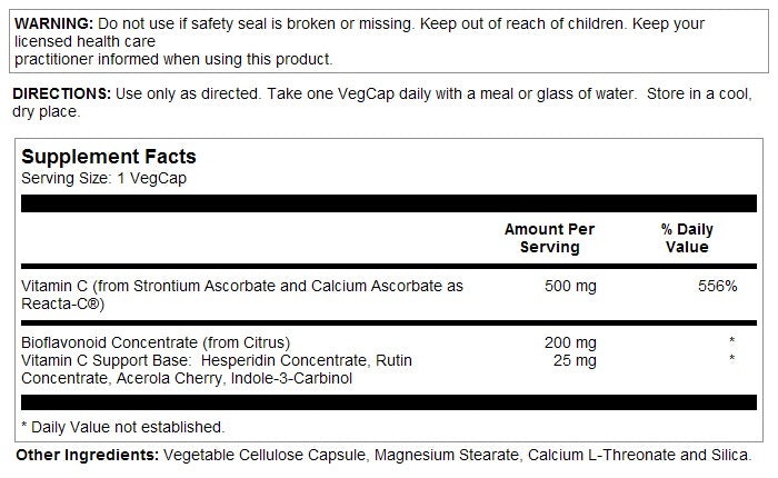 ReactaC 500mg 120VegCaps by Solaray