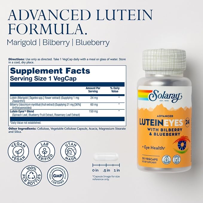 Lutein Eyes 24mg 30VegCaps by Solaray