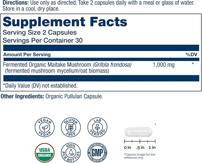 Maitake 500mg 60VegCaps by Solaray