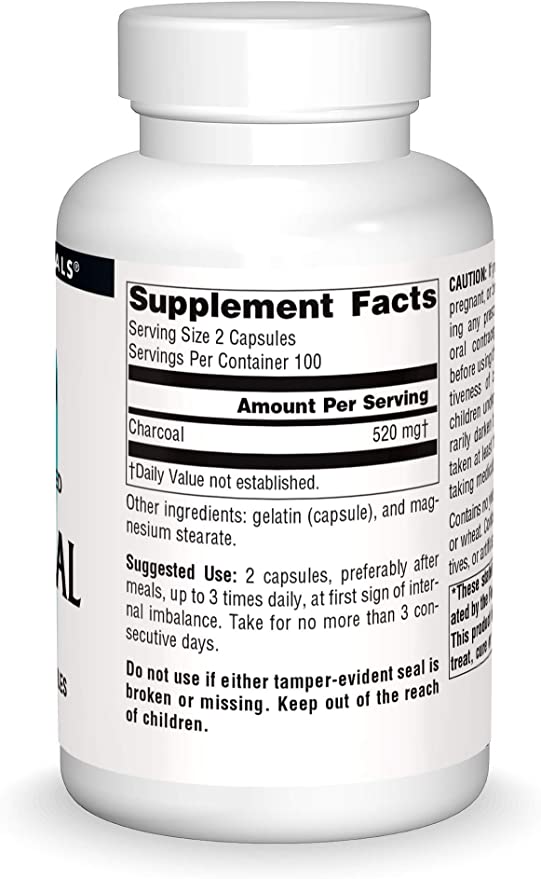 Source Naturals Activated Charcoal 260mg Capsules