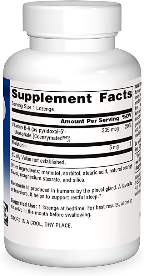 Source Naturals Melatonin 5mg Orange Sublingual Tablets