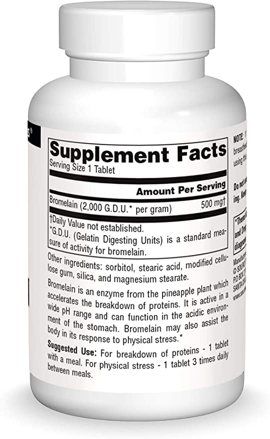 Source Naturals Bromelain 2,000 GDU/500mg Tablets