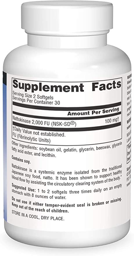 Source Naturals Nattokinase 50mg Softgels