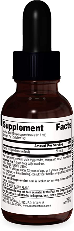 Vitamin D-3 Liquid by Source Naturals