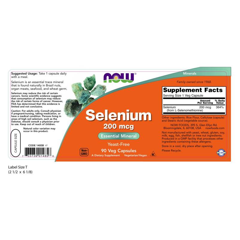 Selenium 200mcg 90VegCaps by Now