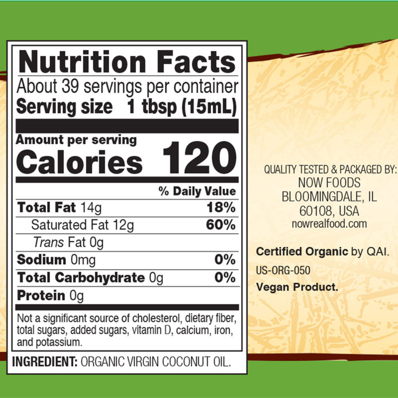 Organic Virgin Coconut Oil 20oz by Now