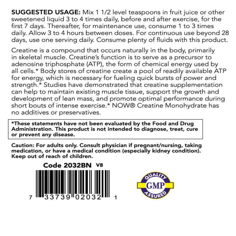 Creatine Monohydrate 2.2lb by Now