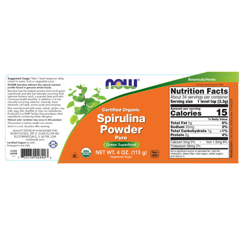Spirulina Powder 4oz by Now