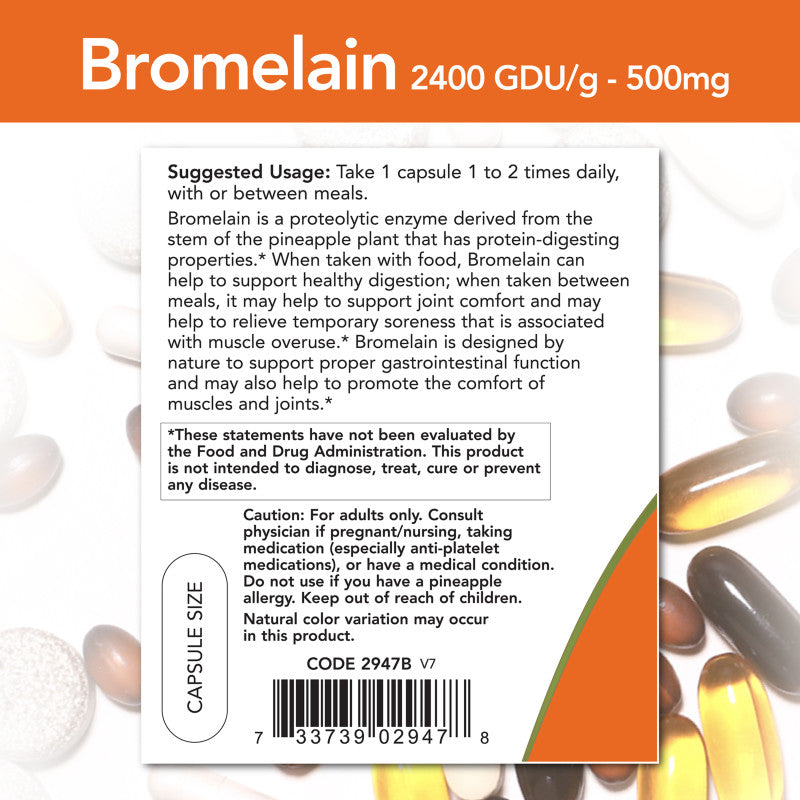 Bromelain 500mg 120VegCaps by Now