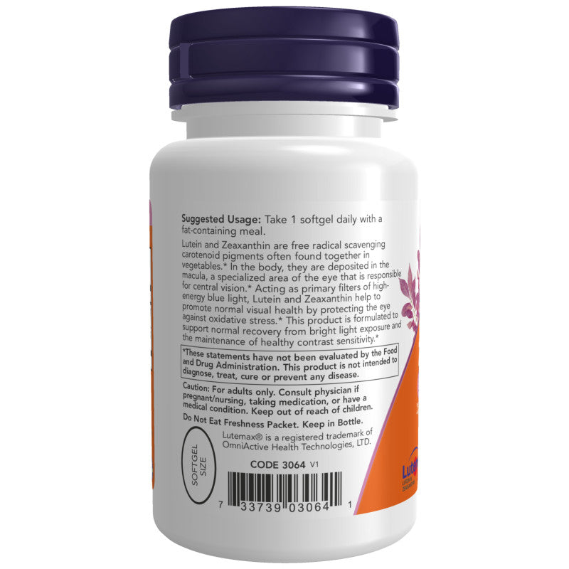 Lutein & Zeaxanthin 60sg by Now