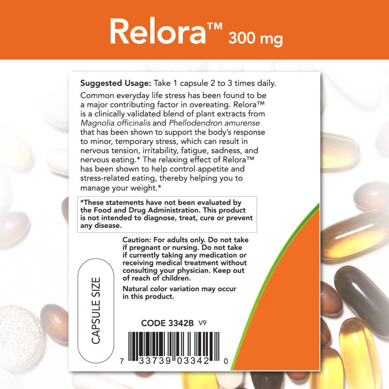 Relora 300mg 60VegCaps by Now