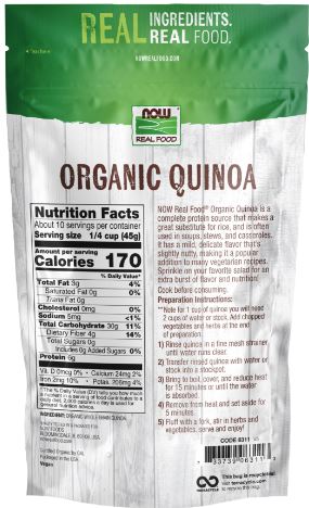 Quinoa Whole Grain Organic 1lb by Now