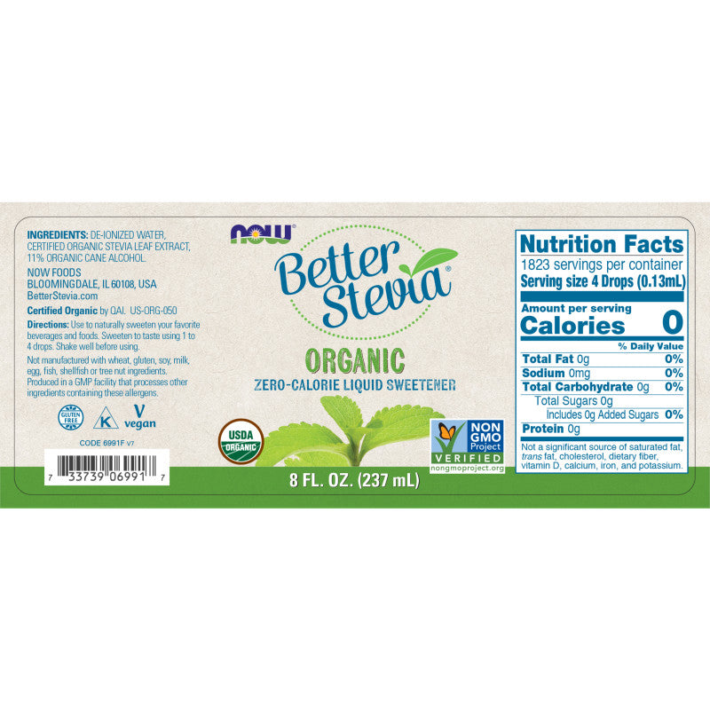 BetterStevia Organic 8oz by Now