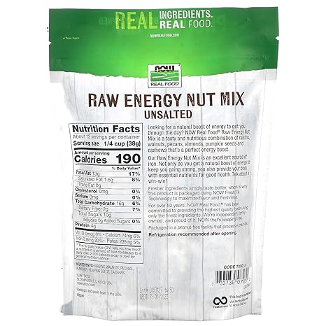Raw Energy Nut Mix 16oz by Now