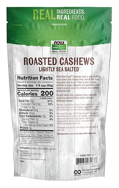 Cashews Roasted & Salted 10oz by Now