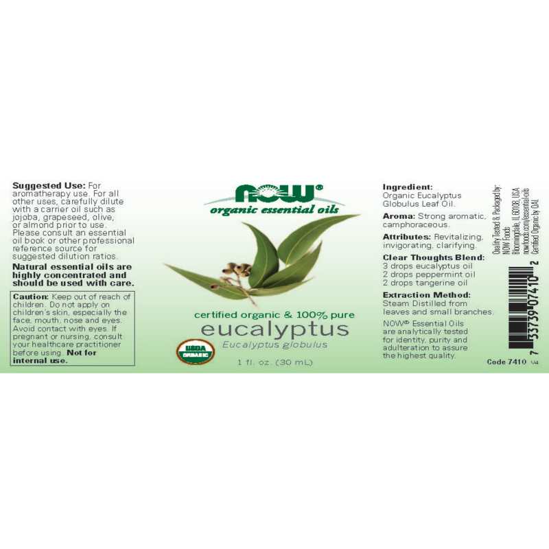 Eucalyptus Oil Organic 1oz by Now