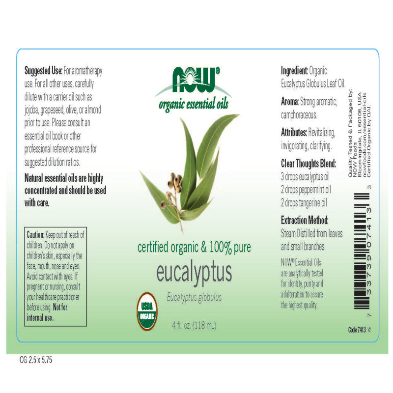 Eucalyptus Oil Organic 4oz by Now