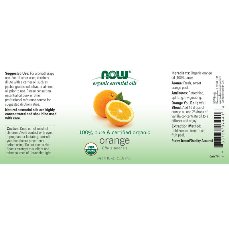 Orange Oil Organic 4oz by Now