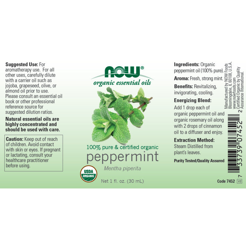 Peppermint Oil Organic 1oz by Now
