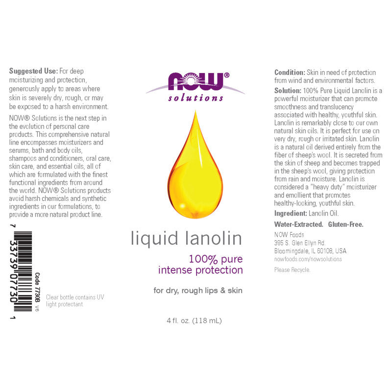 Lanolin Pure Liquid 4oz by Now
