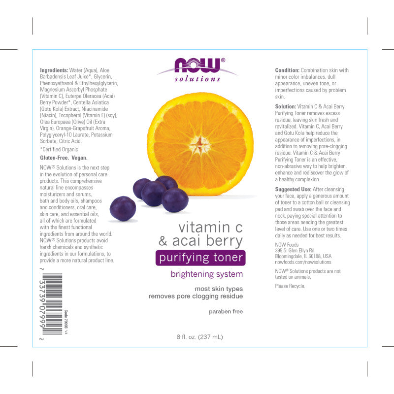 Vitamin C & Acai Berry Purifying Toner by Now