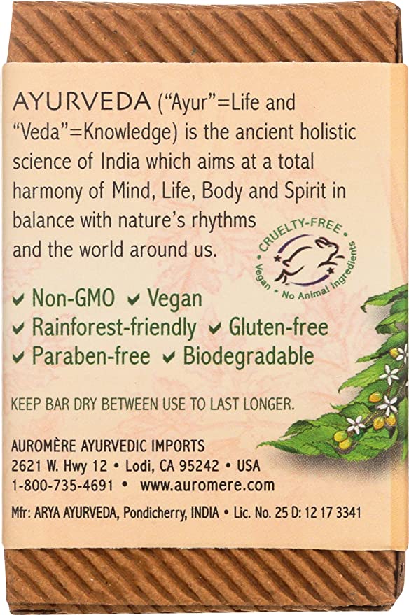 Vanilla Neem Ayurvedic Bar Soap by Auromere