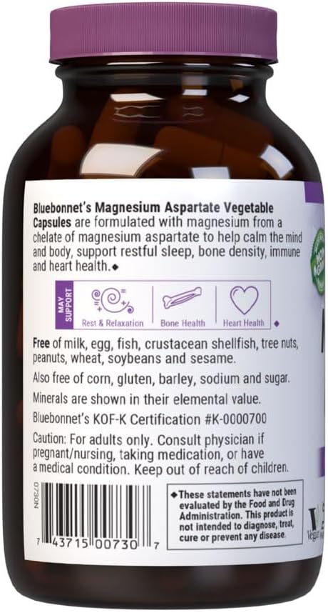 Magnesium Aspartate 100VegCaps by Bluebonnet