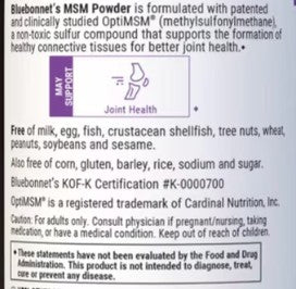 MSM Powder 4oz by Bluebonnet