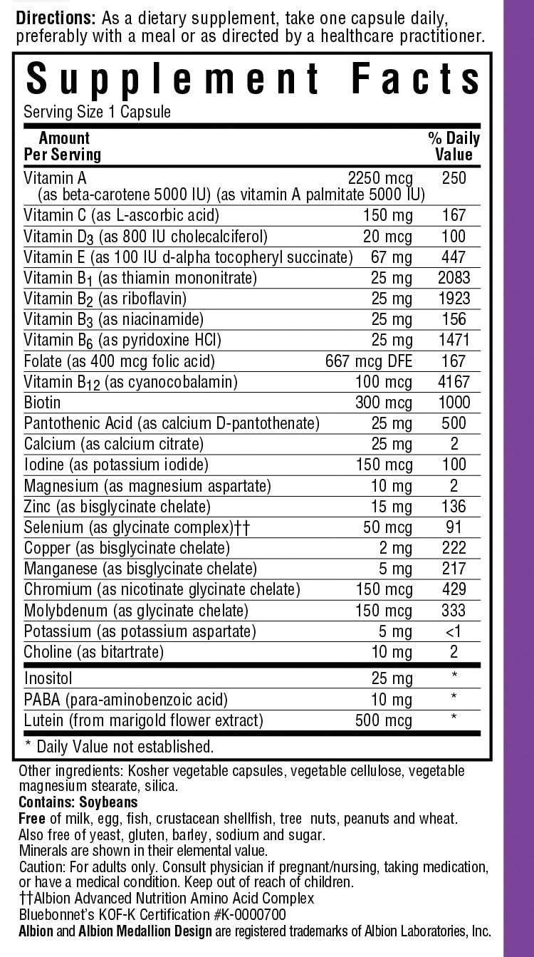 Multi ONE Iron-Free 60VegCaps by Bluebonnet