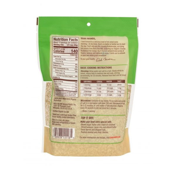 Buckwheat Hot Cereal 18oz by Bob's Red Mill