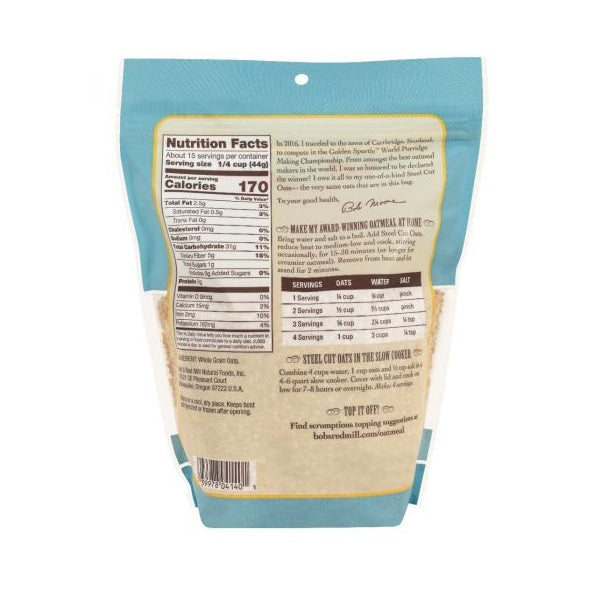 Steel Cut Oats 24oz by Bob's Red Mill