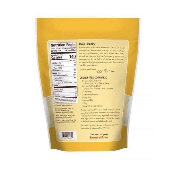 Cornmeal Medium Grind Gluten Free 24oz by Bob's Red Mill