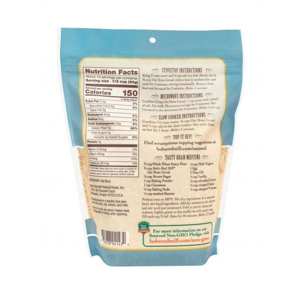 Oat Bran Cereal 18oz by Bob's Red Mill