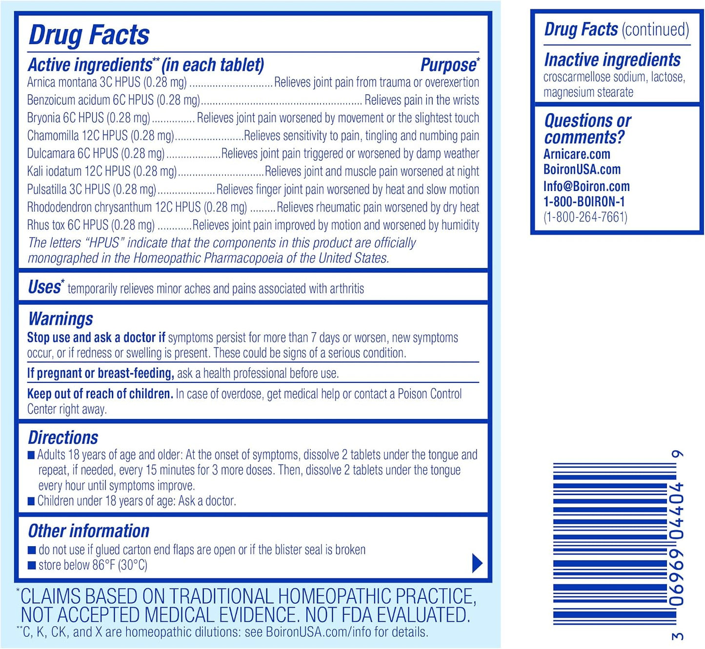 Arnicare Arthritis Tabs by Boiron