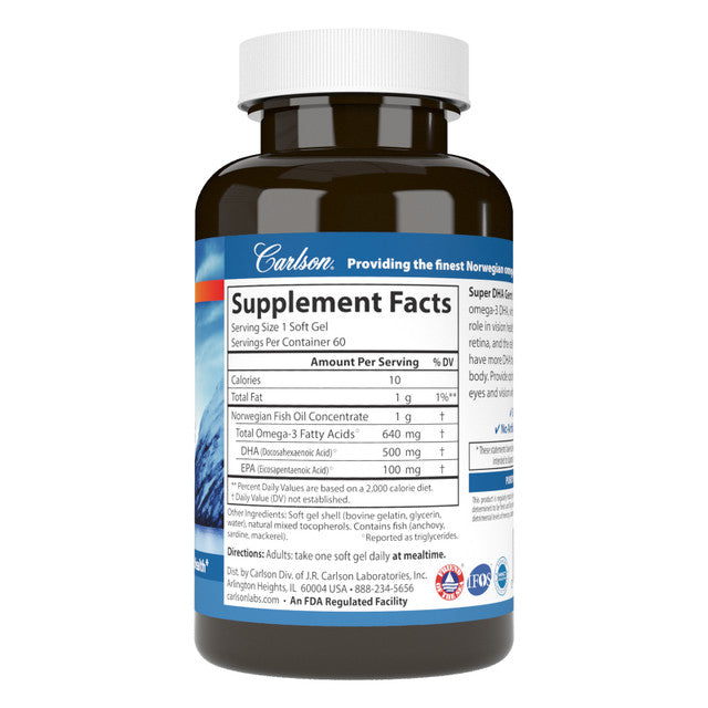 Super DHA 500mg Softgels by Carlson