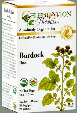Burdock Root Organic Tea Bags by Celebration Herbals