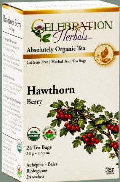 Hawthorne Berries Organic Tea Bags by Celebration Herbals