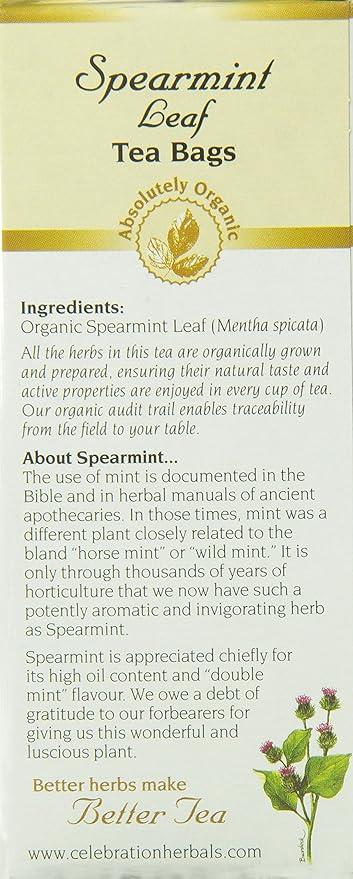 Spearmint Leaf Organic Tea by Celebration Herbals