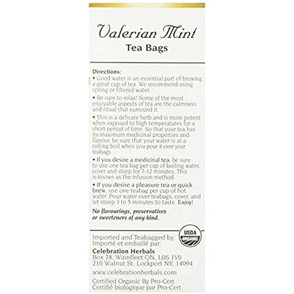 Valerian Mint Tea Organic by Celebration Herbals