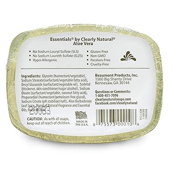 Glycerine Bar Soap Aloe by Clearly Natural