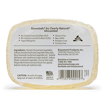 Glycerine Soap Bar Unscented by Clearly Natural