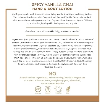 Vanilla Chai Hand & Body Lotion by Desert Essence