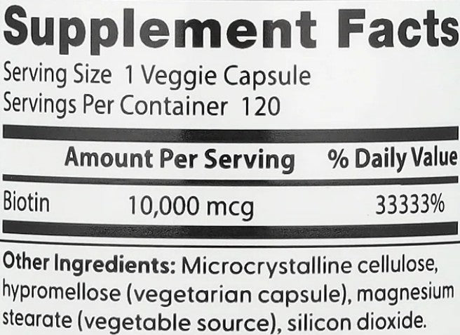 Biotin 10,000mcg Capsules by Doctor's Best