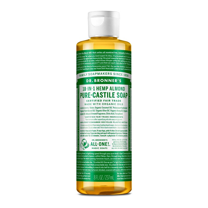 Pure-Castile Liquid Soap Almond 8oz by Dr. Bronner's