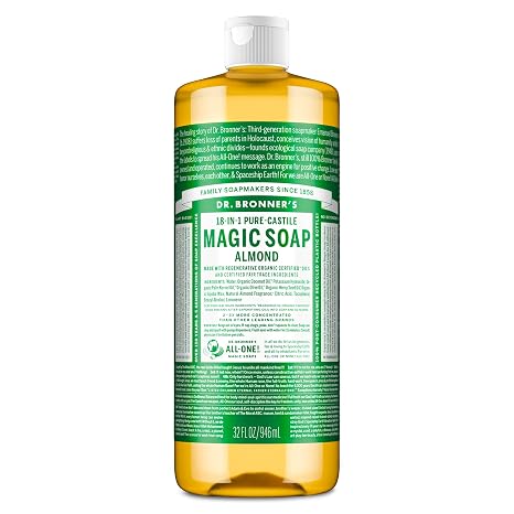 Pure-Castile Liquid Soap Almond 32oz by Dr. Bronner's