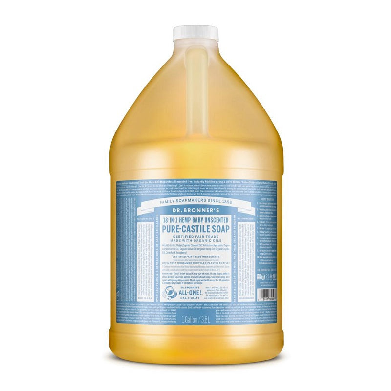 Pure-Castile Liquid Soap Baby Unscented Gallon by Dr. Bronner’s