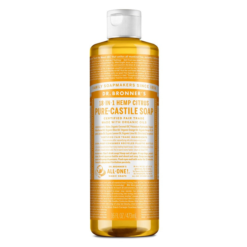 Pure-Castile Liquid Soap Citrus 16oz by Dr. Bronner’s