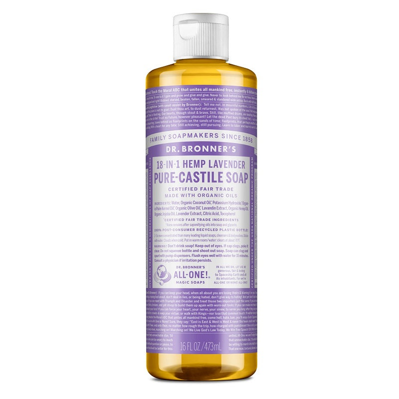 Pure-Castile Liquid Soap Lavender 16oz by Dr. Bronner’s